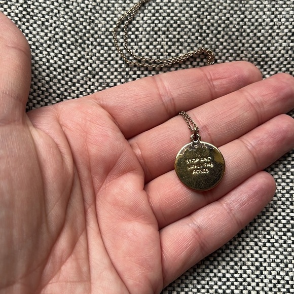 Kate Spade “Stop and Smell the Roses ” Rose Gold Pendant Necklace - Picture 10 of 16